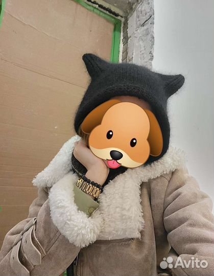 Шапка чепчик с ушками кошка