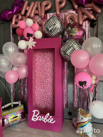 Фотозона коробка barbie