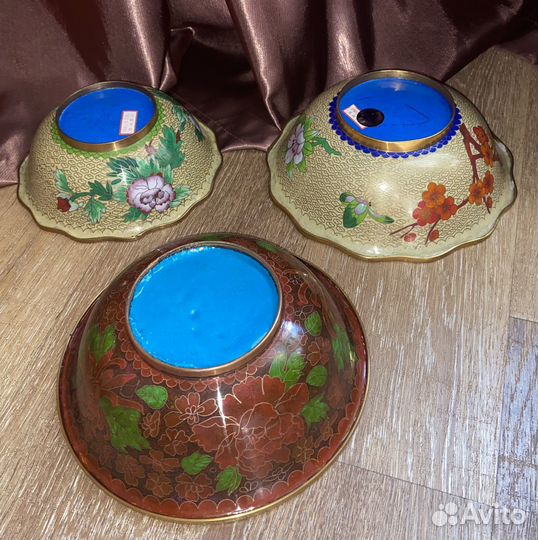 Клуазоне миска миски эмаль 17-21 см