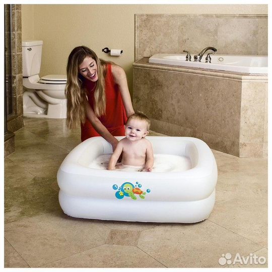 Бассейн Bestway детский с надувным дном, 86х86х25