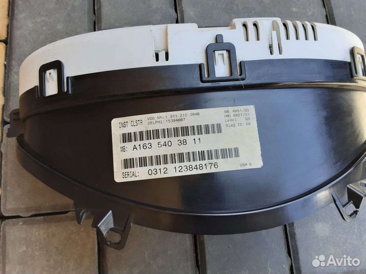 Щиток приборов w163 Mercedes ML320