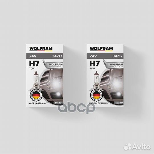 Лампа 24V H7 70W PX26d wolfram halogen bulb 1 ш