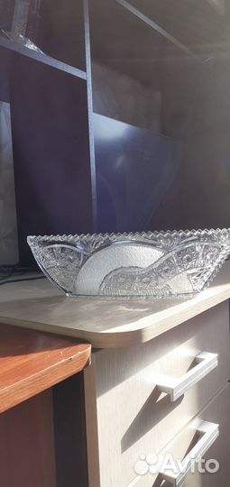 Ваза для фруктов хрусталь