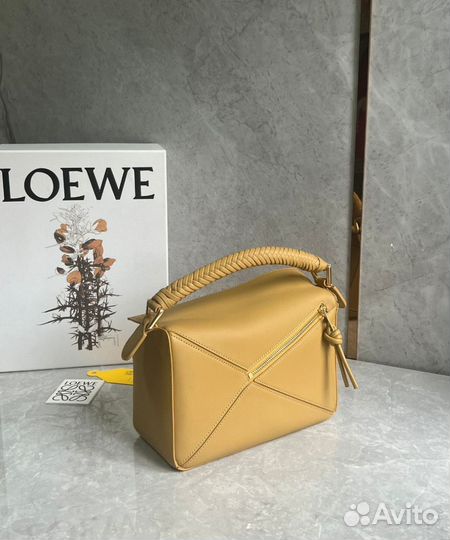 Сумка loewe puzzle 24 с плетёной ручкой