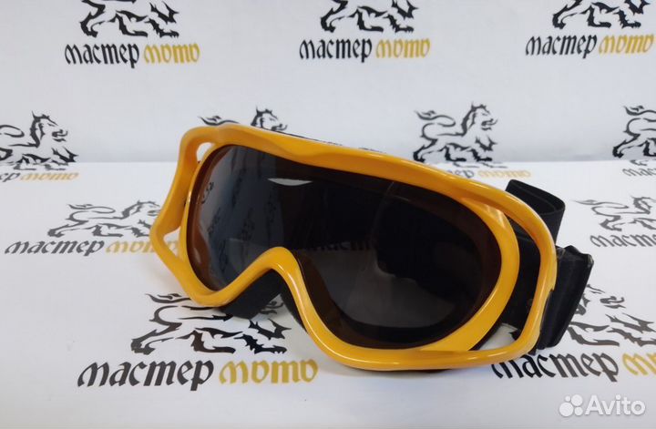 Очки мотокросс оранжевые