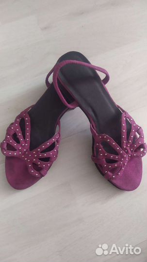 Босоножки, натуральная замша,35 размер