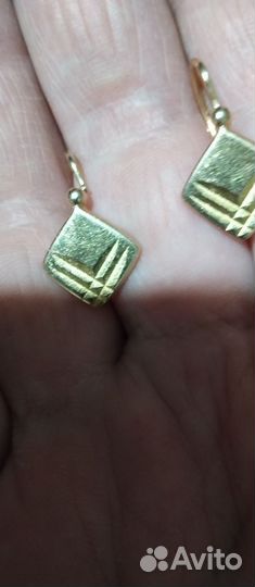 Золотые серьги 583 проба СССР