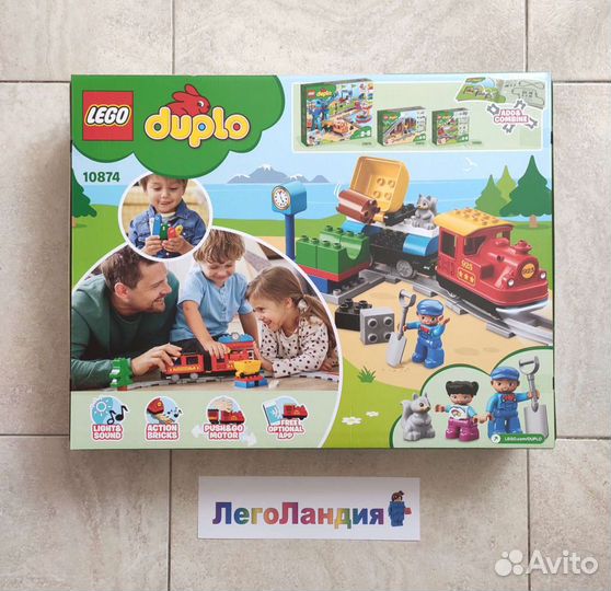 Lego duplo поезд на паровой тяге 10874