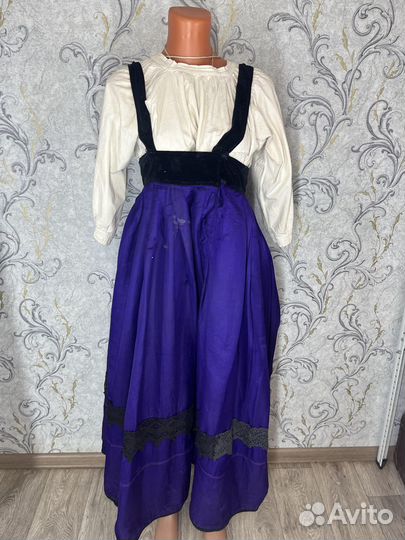 Сарафан Фиолетовый Бархатная ткань Ижма 41