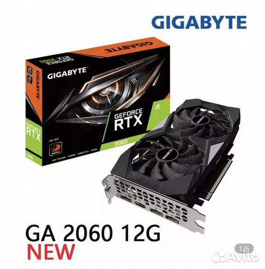 Gigabyte GeForce RTX 2060 D6 12 Gb gddr6 14000 мгц