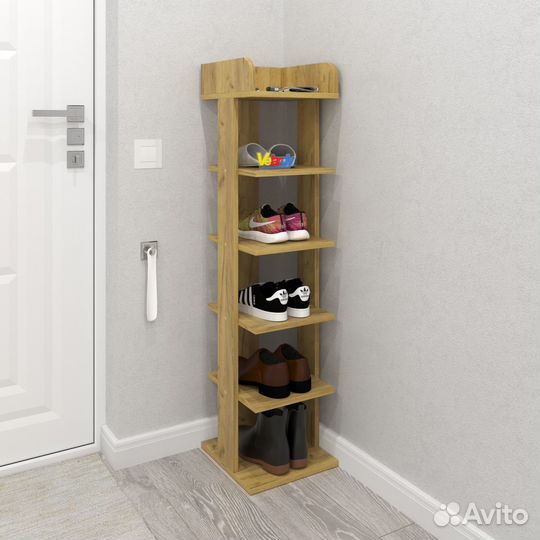 Обувница Shoes Save Vertical, 30x32x120мм, дуб св