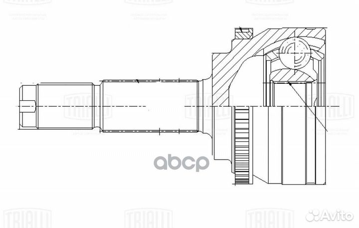 ШРУС lifan X60 11- нар. 23 шлц. GO 408 Trialli