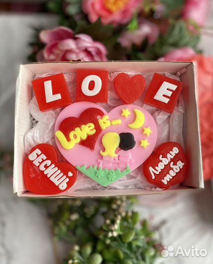 Мыло ручной работы подарочный набор на 14 февраля