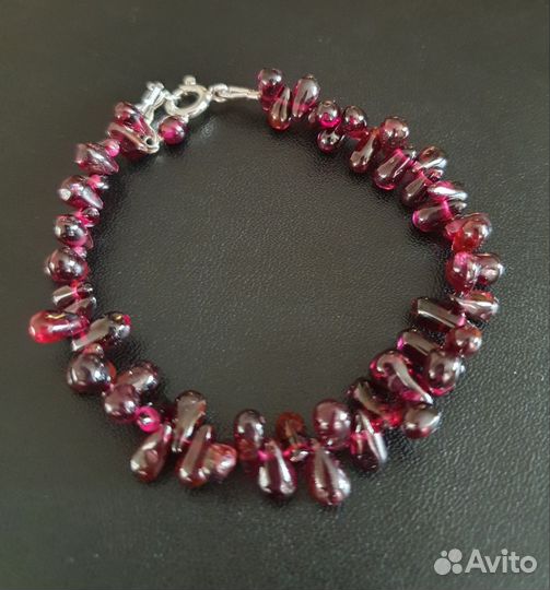 Браслет с гранатом S925