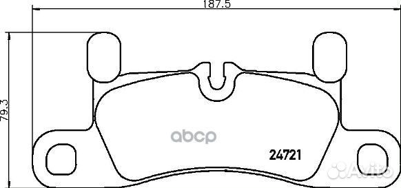 Колодки тормозные задние К-Т P65030 Brembo