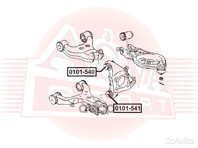 Сайлентблок цапфы задн. toyota/lexus toyota