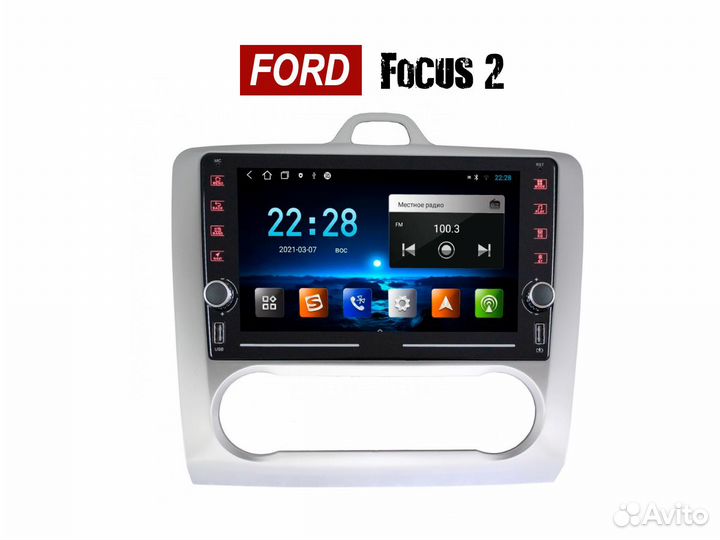 Topway ts7 Ford Focus 2 климат 1/16gb крутилки