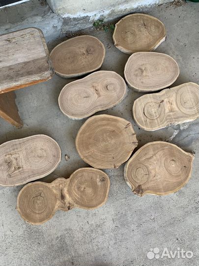 Спилы торцевые карагач орех дуб
