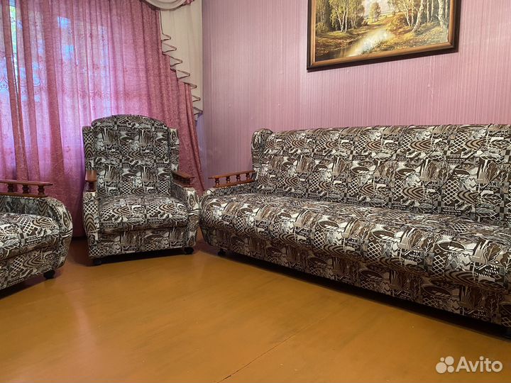 Диван и 2 кресла бу