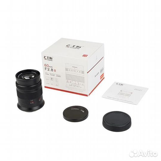 Объектив 7artisans 60mm F2.8 II Sony E, черный