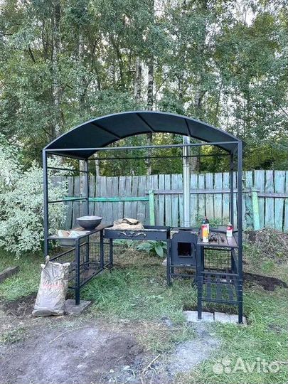 Мангал с печкой