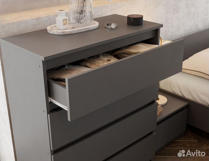 Спальный гарнитур новый. Графит серый