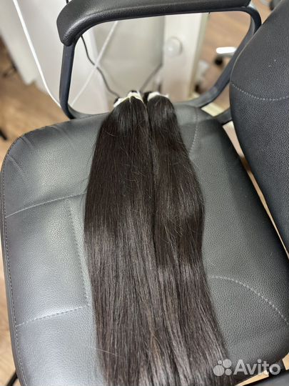 Волосы для наращивания 60 см черные