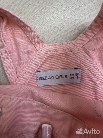 Джинсовый сарафан для девочки 80-86