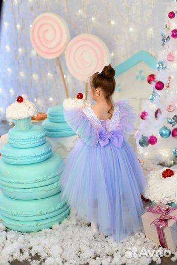 Пышное платье со шлейфом для девочки