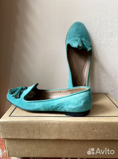 Лоферы из натуральной замши