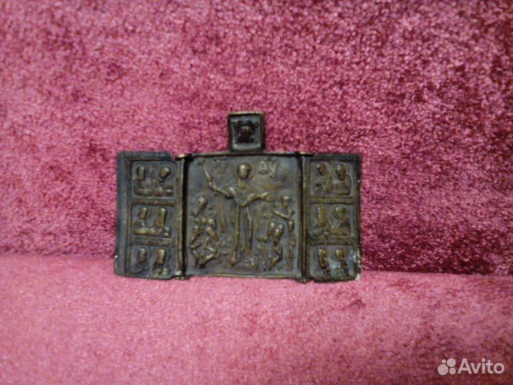 Икона, дорожн. складень Скорбящяя Богородица xixв