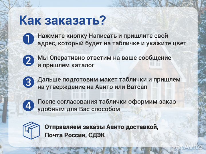 Адресные таблички из акп