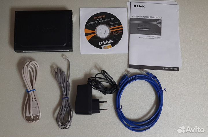 Модем D-link DSL-2520U (маршрутизатор)