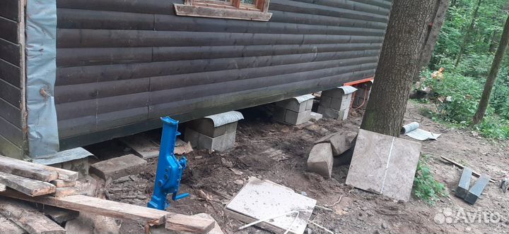 Поднять дом, баню