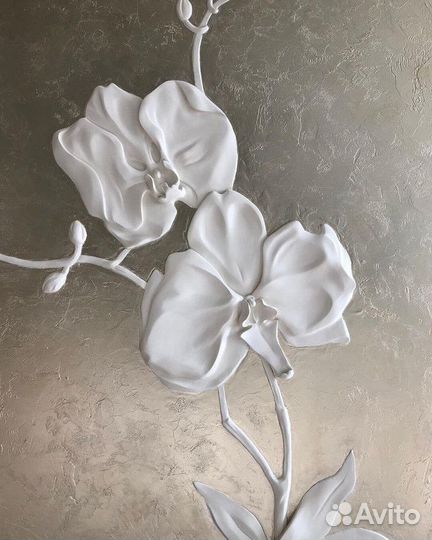 Барельеф / Панно Две орхидеи