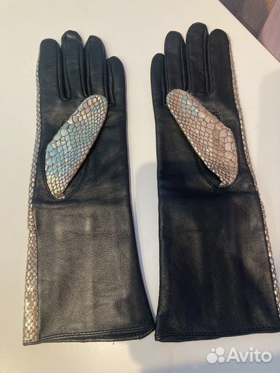 Перчатки женские кожаные