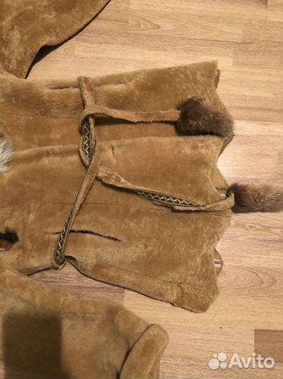 Полушубок натуральная лиса 48 размер