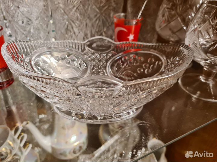 Хрустальная конфетница СССР