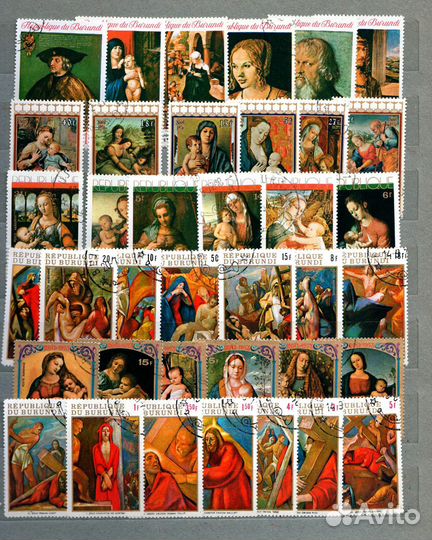 Живопись, картины, художники, искусство марки