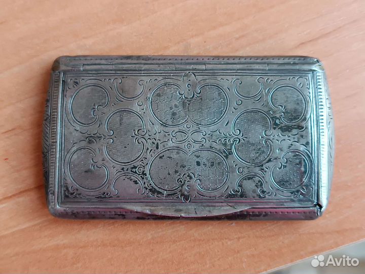 Табакерка серебро