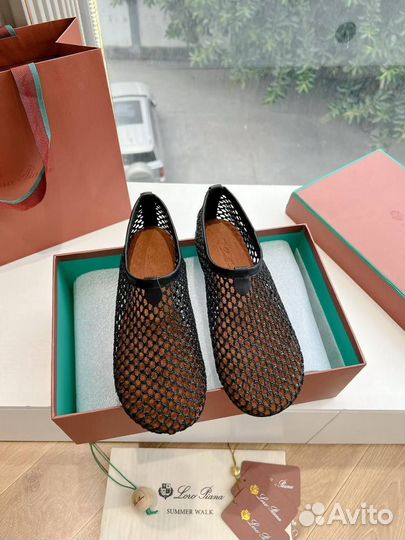 Мокасины# в сеточку Loro Piana Премиум