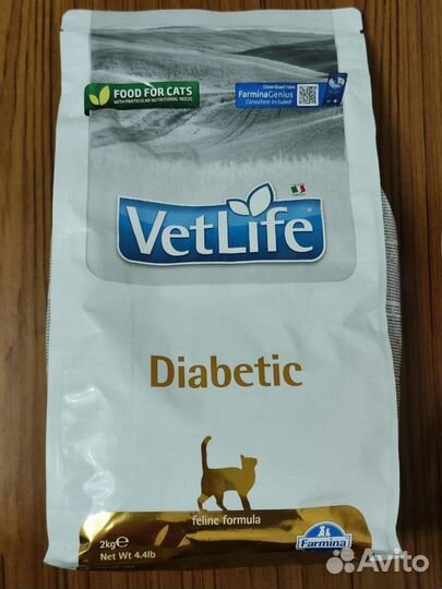 Сухой корм Farmina Vet Life Diabetic 2кг(диабет)