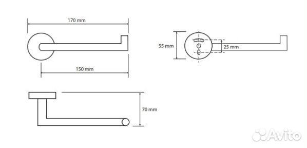 Bemeta 104212030L Держатель туалетной б