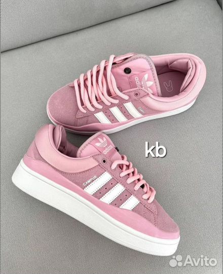 Кроссовки женские Adidas Campus Bad Bunny Pink