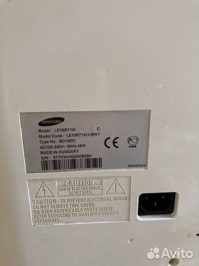 Телевизор samsung LE19R71W