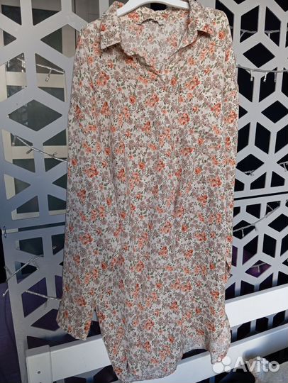 Удлинённая рубашка блузка