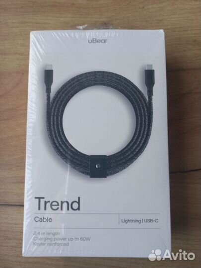 Кабель зарядный uBear Trend USB-C Lightning
