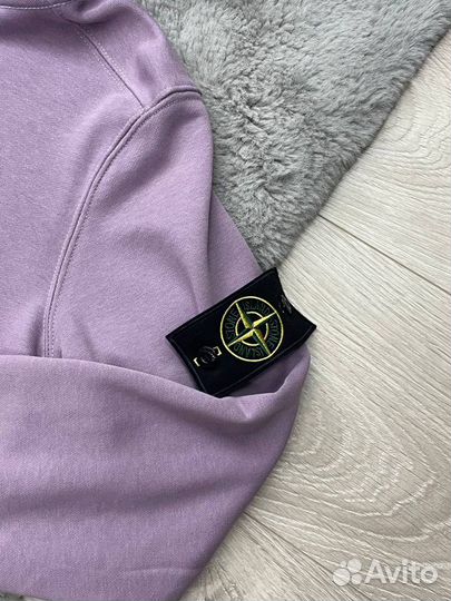 Зип-худи Stone Island фиолетового цвета