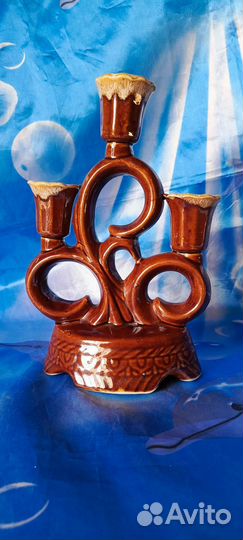 Подсвечник глиняный
