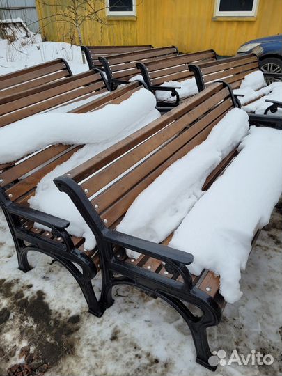 Скамейка уличная со спинкой